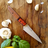 NORA #1265  - 3.5 Inch Paring - Red Topo Resin & Lacewood